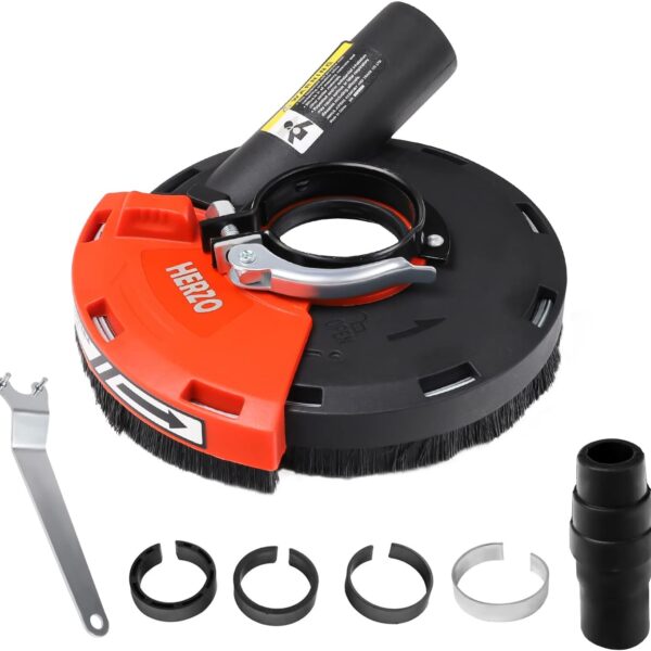 Guardapolvo Para Desbaste – Para Esmeril de 4″ a 5" – Con Anillo de Cepillo – Herzo